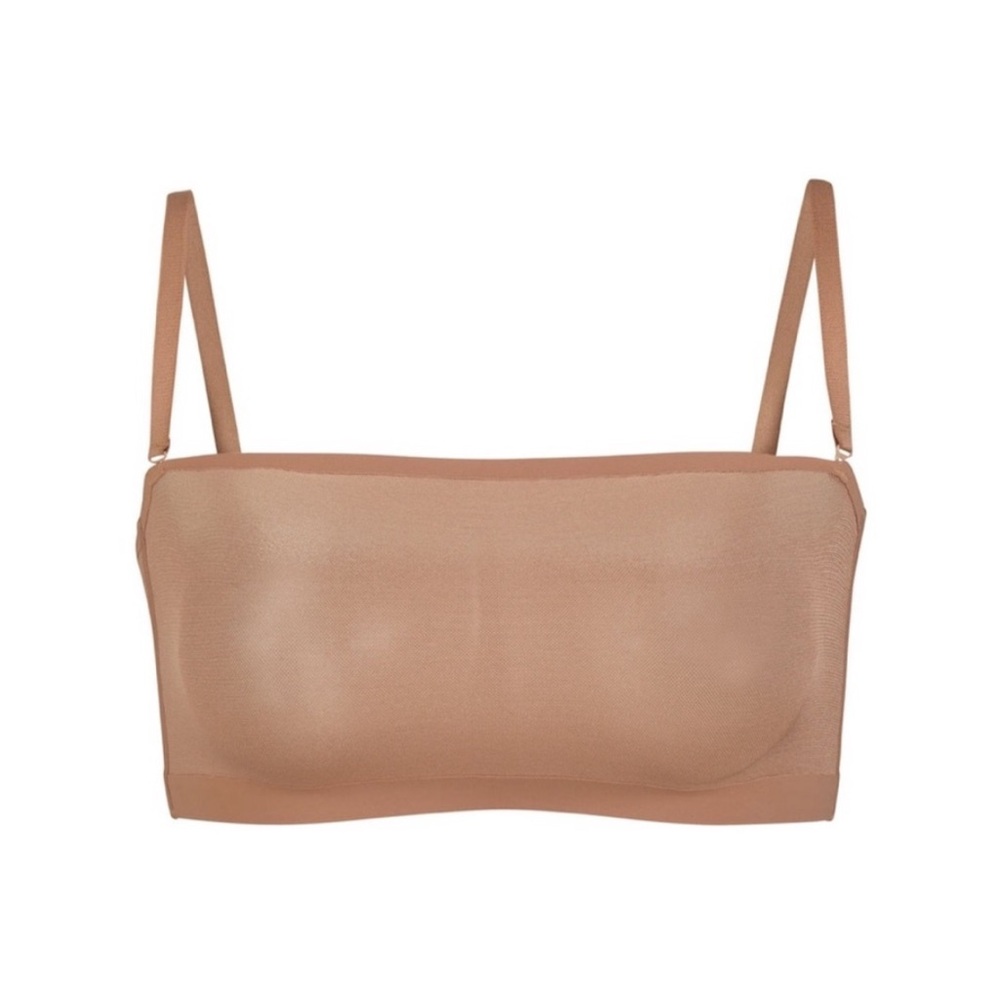 NEW Skims Sheer Sculpt Bandeau Bra in Sienna Medium